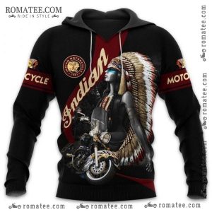 Indian Motorcycle Native American Headdress Hoodie Design