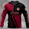 Indian Motorcycle Red and Black Hoodie with Logo and Script Design