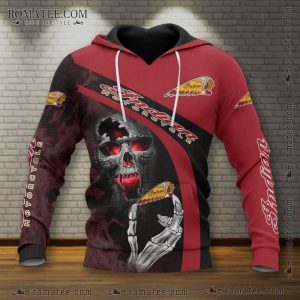 Indian Motorcycle Skull Art Hoodie with Bold Graphic Design and Dark Aesthetic