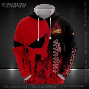 Indian Motorcycle Skull Flame Hoodie – Red and Black Biker Apparel