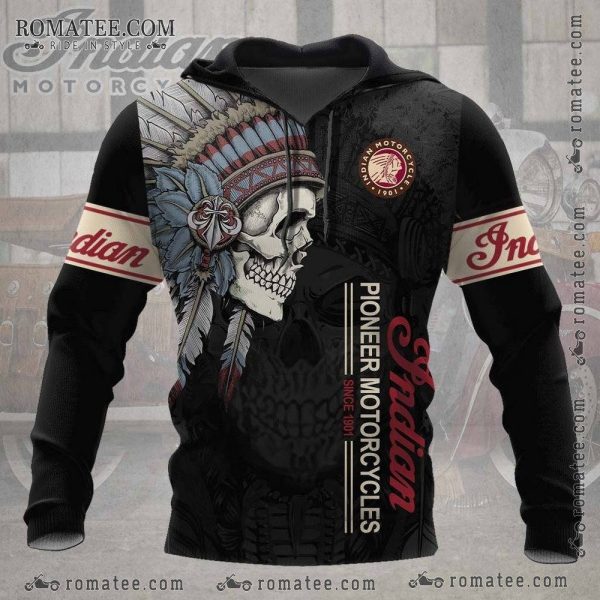 Indian Motorcycle Skull Headdress Hoodie – Pioneer Motorcycles Since 1901