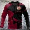 Indian Motorcycle Skull Hoodie – Red and Black Biker Apparel