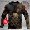 Indian Motorcycle Skull Hoodie with Customizable Name and Vintage Mechanics Design