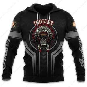 Indian Motorcycle Skull Rider Hoodie, Edgy Black Hoodie with Native American Skull Design