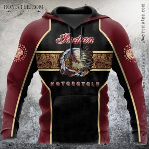 Indian Motorcycle Tribal Art Hoodie – Bold Heritage Design with Native American Elements