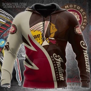 Indian Motorcycle Vintage Art Hoodie with Bold Graphics and Iconic Logo Design