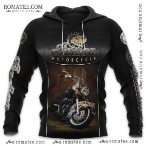 Indian Motorcycle Vintage Chief Hoodie with Classic Bike Graphic