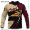 Indian Motorcycle Vintage Hoodie – Beige and Maroon Retro Design with Chief Logo