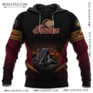 Indian Motorcycle Vintage Hoodie – Classic Biker Apparel with Iconic Logo and Motorcycle Design