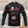 Indian Motorcycle Vintage Hoodie with Classic Chieftain Art and Tribal Design