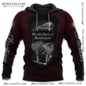 Indian Motorcycle World’s Fastest Motorcycle Engine Hoodie – Vintage Biker Apparel