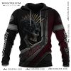 Indian Skull Tribal Spiked Mohawk Hoodie – Dark Gothic Design