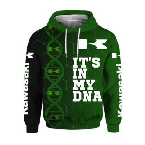 It’s In My DNA Kawasaki Biker Hoodie, Motorcycle Fan Gift for Riders