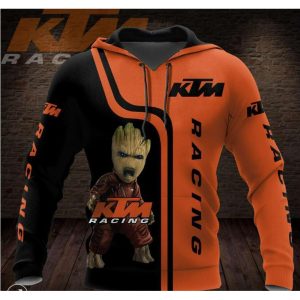 KTM Racing Groot Graphic Hoodie for Fans of Motorsports and Pop Culture