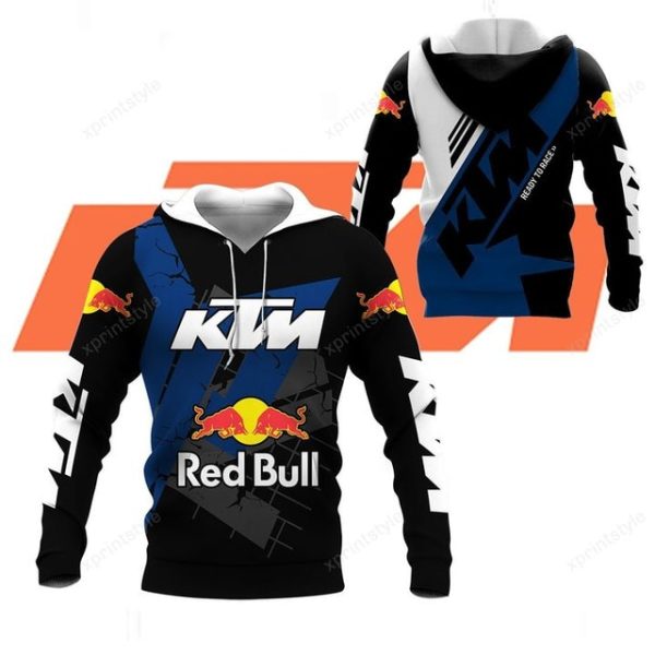 KTM Red Bull Racing Hoodie with Bold Graphic Design and Iconic Logos