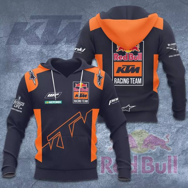 KTM Red Bull Racing Team Hoodie with Bold Graphics and Dynamic Design