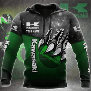 Kawasaki Claw Graphic Hoodie Personalized Motorcycle Apparel