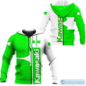 Kawasaki Custom Green & White Hoodie – Stylish, Comfortable, Perfect for Fans and Riders