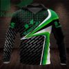 Kawasaki Logo 3D All-Over Print Hoodie, Men’s Motorcycle Racing Graphic Hoodie Gift