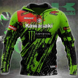 Kawasaki Racing Hoodie – Monster Energy Superbike Motorcycle Pullover