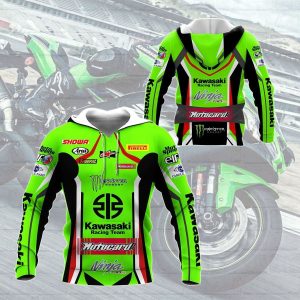 Kawasaki Racing Team Hoodie – Official MotoGP Merchandise with Sponsor Logos