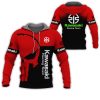 Kawasaki Racing Team Skull Graphic Hoodie Red and Black Motorbike Apparel