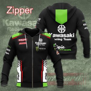 Kawasaki Racing Team Zipper Hoodie for Fans – Stylish Monster Energy Design