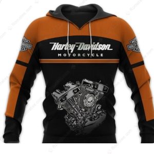 Men’s Harley-Davidson V-Twin Engine Hoodie, Biker Motorcycle Merch