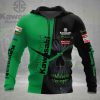 Men’s Kawasaki Green And Black Skull Hoodie, Monster Energy Kawasaki Racing Hoodie