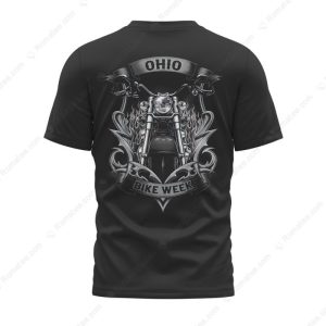 Men’s Ohio Bike Week Chopper Flames Tee, Classic Motorcycle Graphic T-Shirt