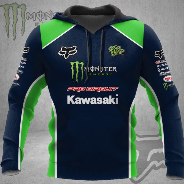 Monster Energy Kawasaki Pro Circuit Racing Hoodie – Ultimate Comfort and Style for Fans