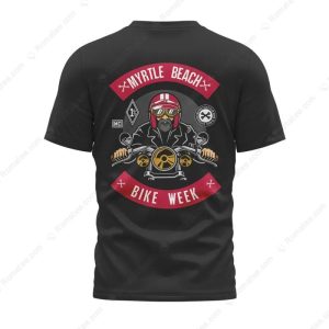 Myrtle Beach Bike Week Cyclist Merch Eye Catching Biker Skull Motorcycle T Shirt 2