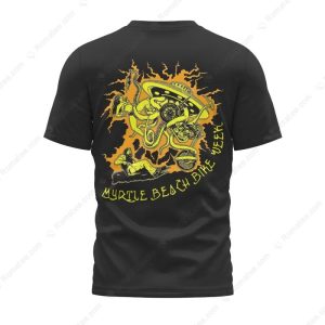 Myrtle Beach Bike Week Human Snake War Merch Retro Biker Skull Motorcycle T Shirt 2