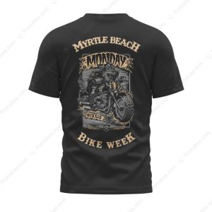 Myrtle Beach Bike Week Monday Biker T-Shirt, Skull Biker Merch