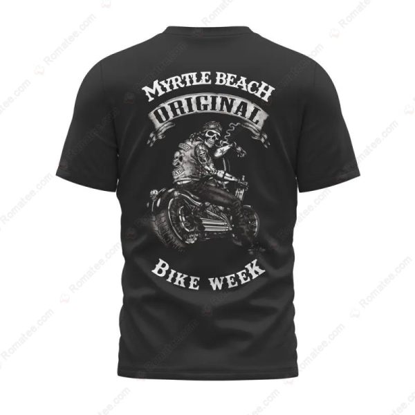 Myrtle Beach Bike Week Original Biker T-Shirt, Biker Skull Style Merch