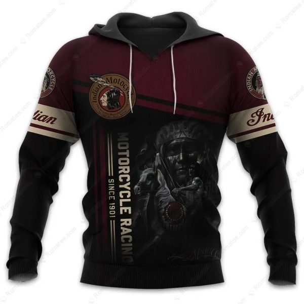 Native American Warrior Horse Merch, Indian Motorcycle Since 1901 3D Hoodie