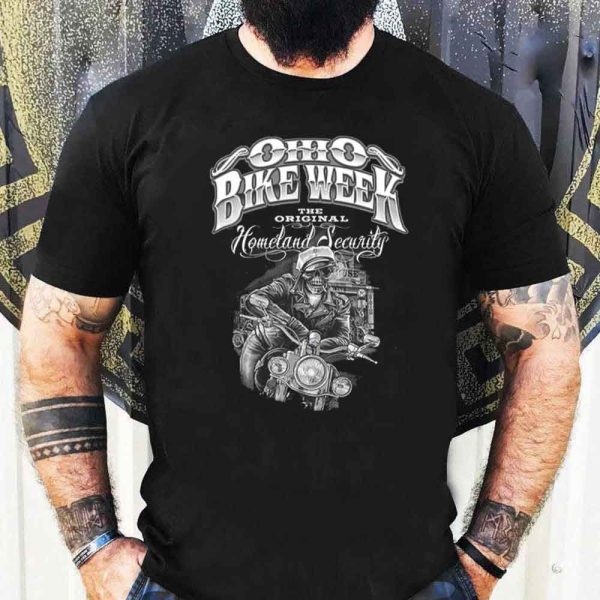 Ohio Bike Week Dude Skull Biker T-Shirt, Loyal to One Christian Biker T-Shirt