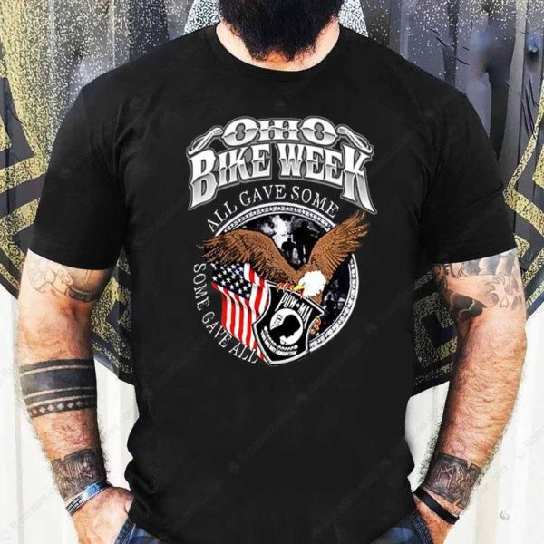 Ohio Bike Week POW MIA Eagle USA Flag T-Shirt