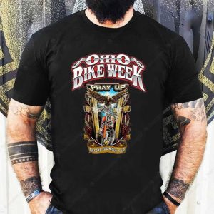 Ohio Bike Week Pray Up Before You Mount Up T-Shirt, Eagle Motorcycle Design