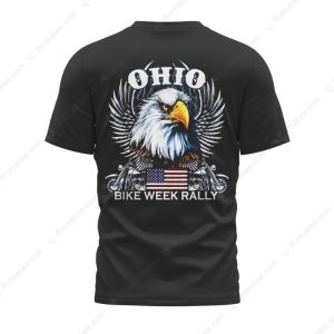 Ohio Bike Week Rally Eagle Biker Merch, American Pride Biker T-Shirt