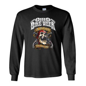 Ohio Bike Week Skull Guns Merch, A Pirates Life For Me Skull Biker T-Shirt