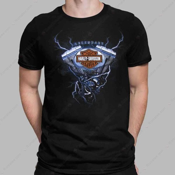 Powerful Harley-Davidson V-Twin Engine Merch, Electric Harley-Davidson Engine Power Graphic T-Shirt