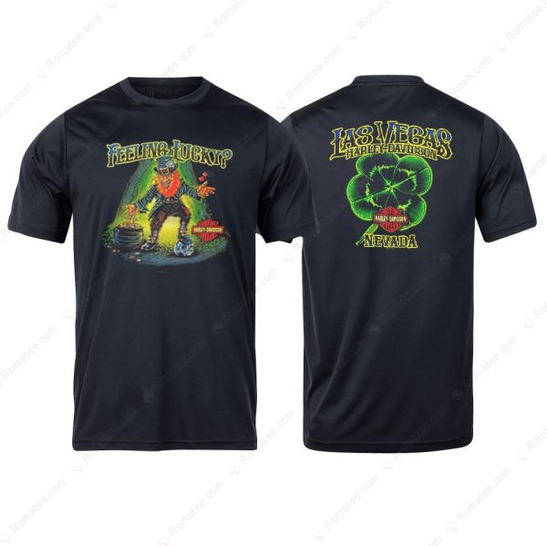 St. Patrick’s Day Leprechaun Harley-Davidson Shirt, Harley-Davidson Las Vegas T-Shirt