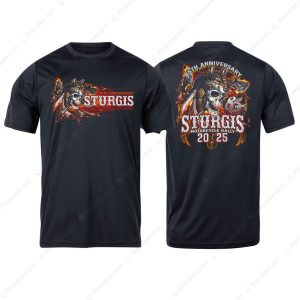 Sturgis Motorcycle Rally Native Wolf 2025 Merch, 85 Years of Sturgis T-Shirt