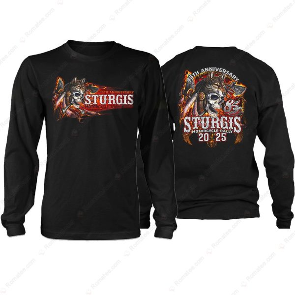 Sturgis Motorcycle Rally Native Wolf 2025 Merch, 85 Years of Sturgis T-Shirt