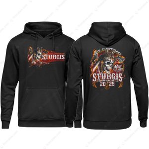 Sturgis Motorcycle Rally Native Wolf 2025 Merch 85 Years of Sturgis T Shirt 3