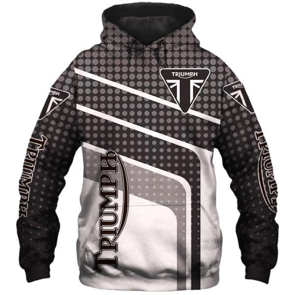 Triumph Graphic Hoodie – Stylish Black and White Trendy Sweatshirt for Modern Comfort