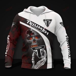 Triumph Skull Graphic Hoodie with Bold Design and Edgy Aesthetic