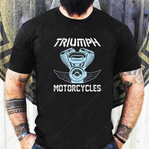 V-Twin Engine Winged Triumph Motorcycles Classic T-Shirt