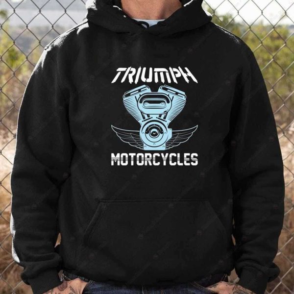 V-Twin Engine Winged Triumph Motorcycles Classic T-Shirt